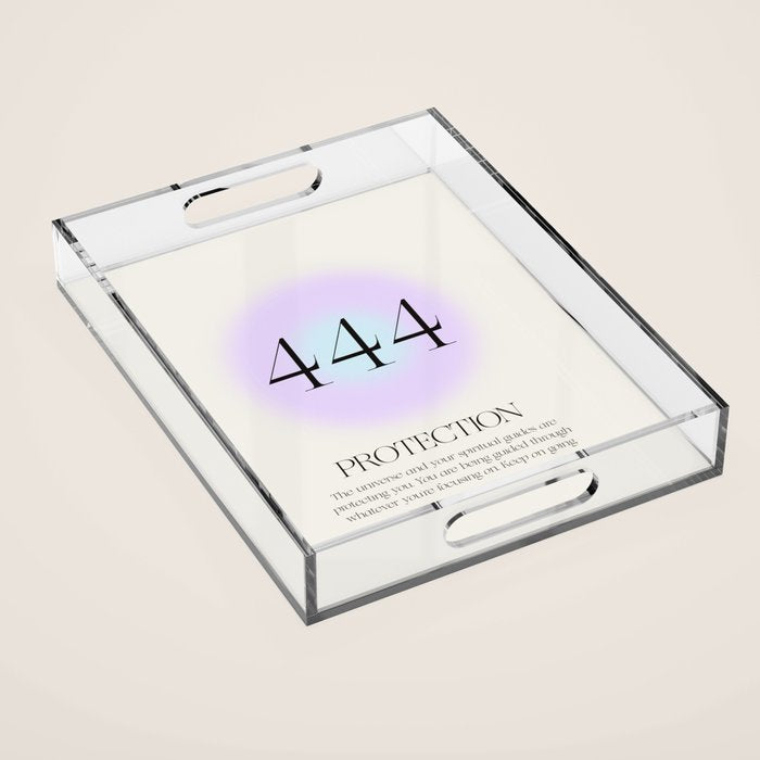 Angel Number 444 | Protection Acrylic Tray Gallery Image 1