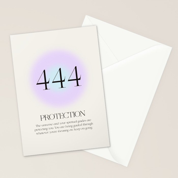 Angel Number 444 | Protection Stationery Card Gallery Image 2