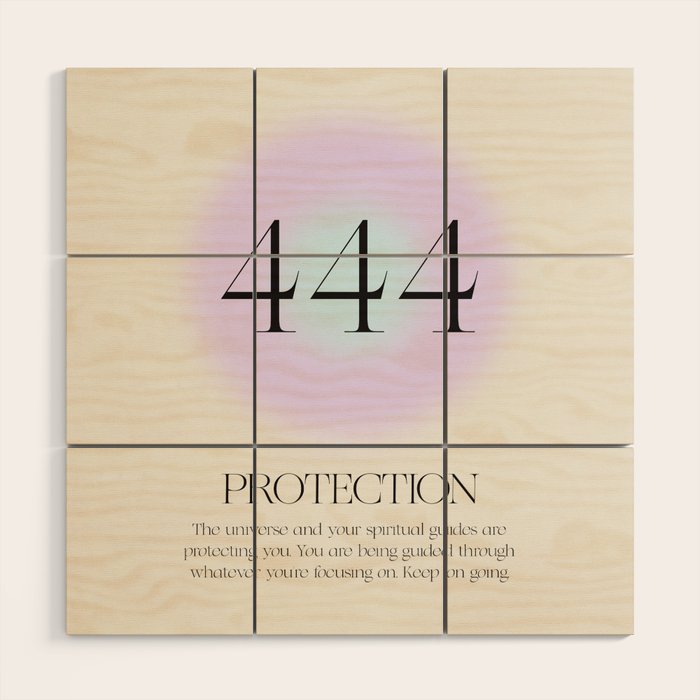 Angel Number 444 | Protection Wood Wall Art Gallery Image 1