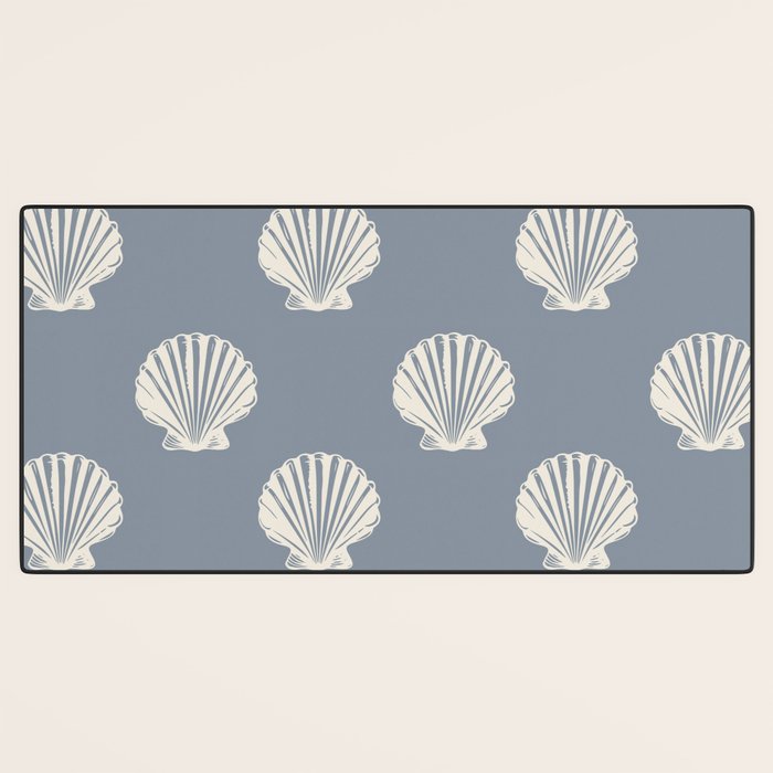 coastal scallop seashells Desk Mat Gallery Image 3