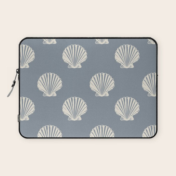 coastal scallop seashells Laptop Sleeve Gallery Image 1
