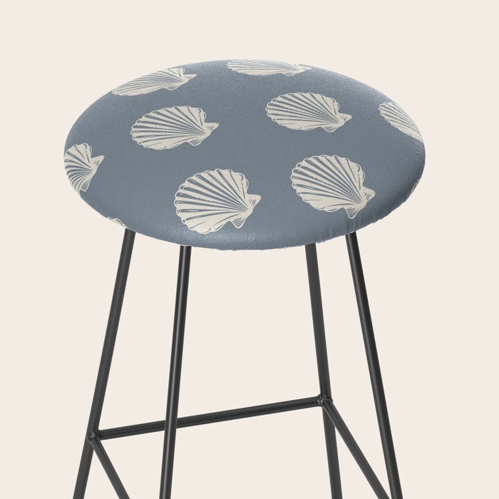 coastal scallop seashells Stool Gallery Image 2