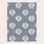 coastal scallop seashells Poster Gallery Image 4