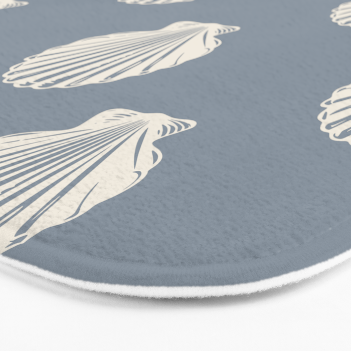 coastal scallop seashells Bath Mat Gallery Image 3