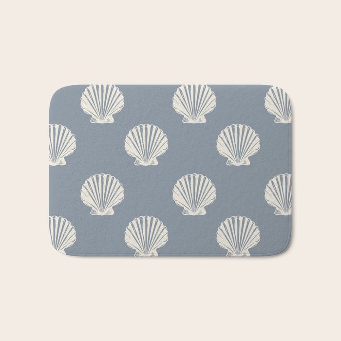 coastal scallop seashells Bath Mat Gallery Image 1