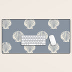 coastal scallop seashells Desk Mat Gallery Image 1