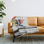 Mid Century Family Tree Throw Blanket Gallery Image 1