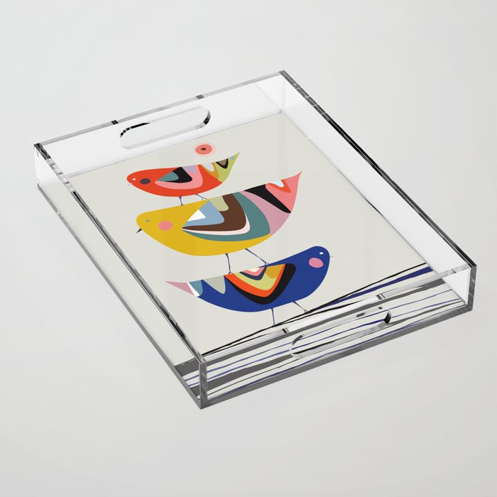 Mid Century Family Tree Acrylic Tray Gallery Image 1