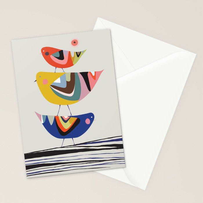 Mid Century Family Tree Stationery Card Gallery Image 2