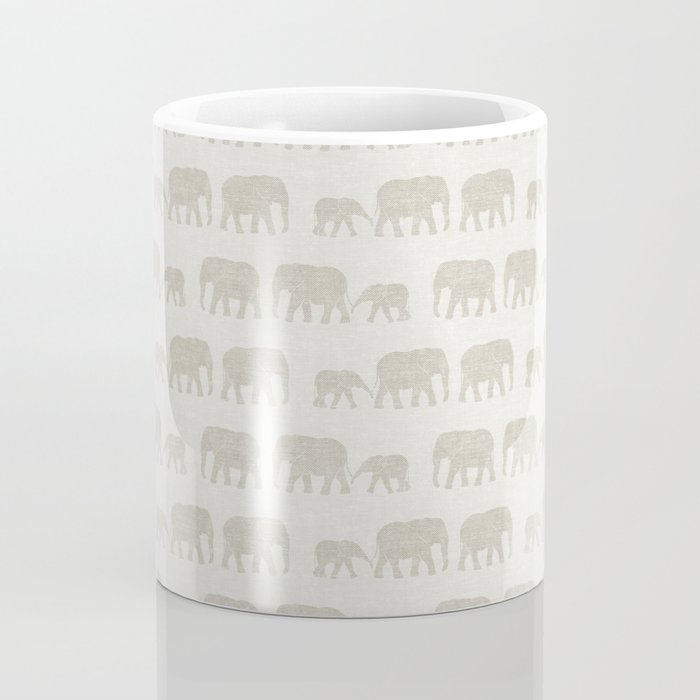 elephant march - beige Coffee Mug Gallery Image 4