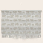 elephant march - beige Wall Hanging Gallery Image 1