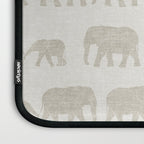 elephant march - beige Laptop Sleeve Gallery Image 3