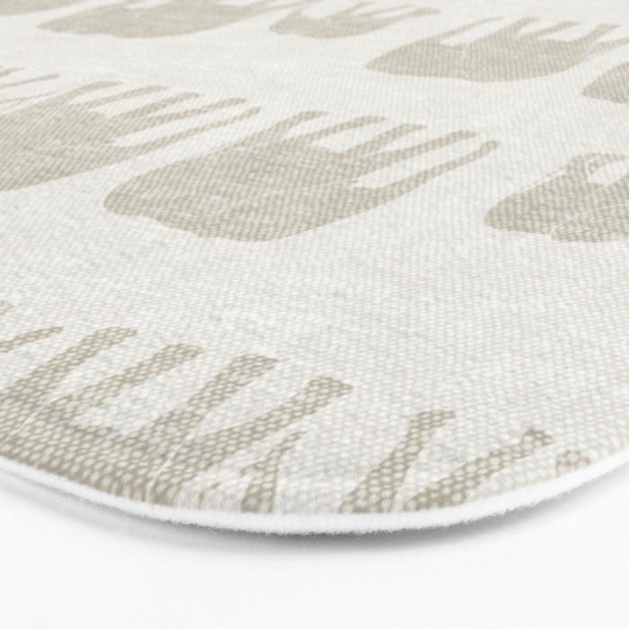 elephant march - beige Bath Mat Gallery Image 3