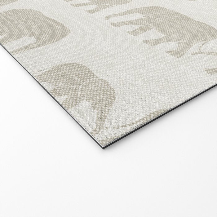 elephant march - beige Welcome Mat Gallery Image 2