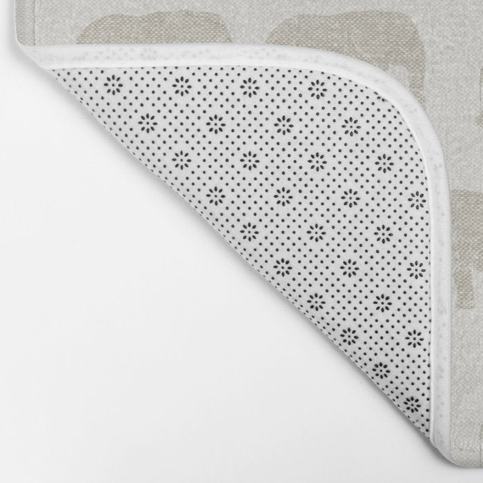 elephant march - beige Bath Mat Gallery Image 2
