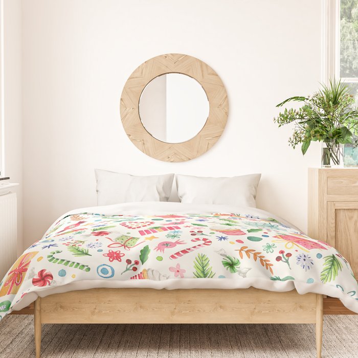 Holiday 2025 Sweets, Gifts and Candies Duvet Cover Gallery Image 3