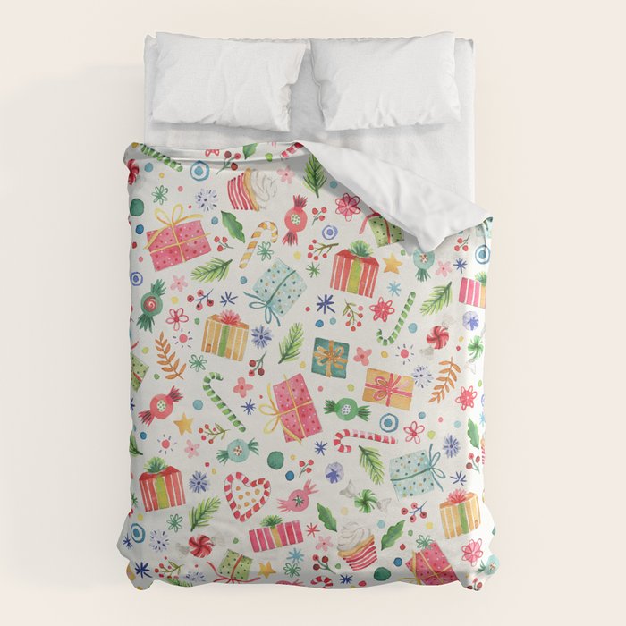 Holiday 2025 Sweets, Gifts and Candies Duvet Cover Gallery Image 6