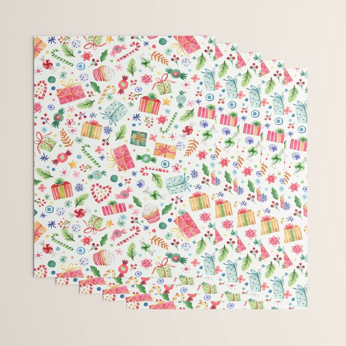 Holiday 2025 Sweets, Gifts and Candies Wrapping Paper Gallery Image 3