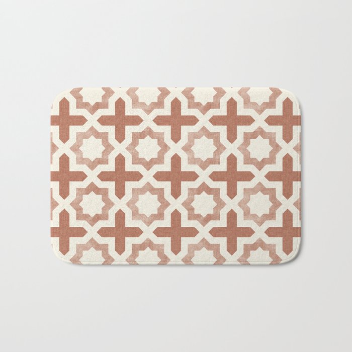 river stars - multi terracotta Bath Mat Gallery Image 1