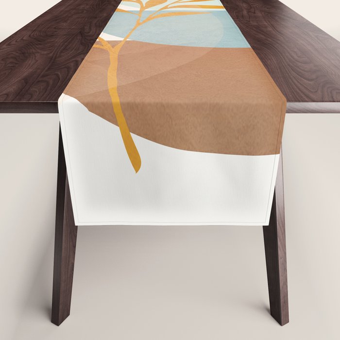 Soft Abstract Shapes 02 Table Runner Gallery Image 1