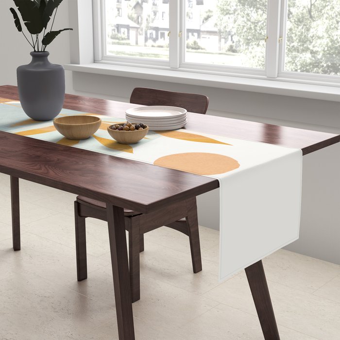 Soft Abstract Shapes 02 Table Runner Gallery Image 2