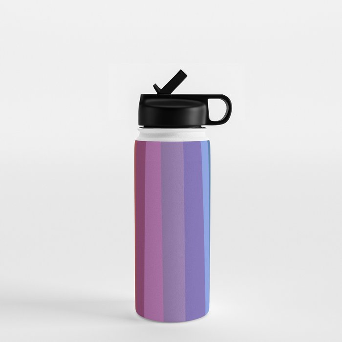 Modern Bright Rainbow Abstract Stripes Water Bottle Gallery Image 1