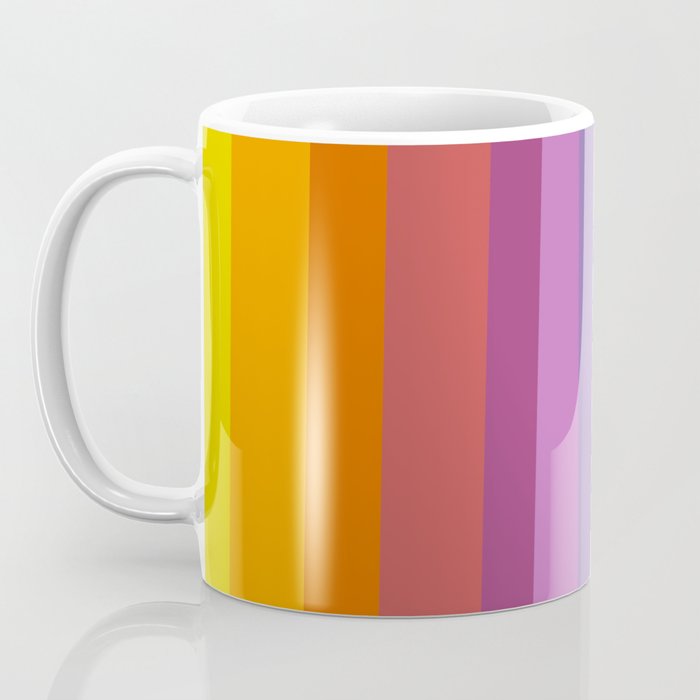 Modern Bright Rainbow Abstract Stripes Coffee Mug Gallery Image 3