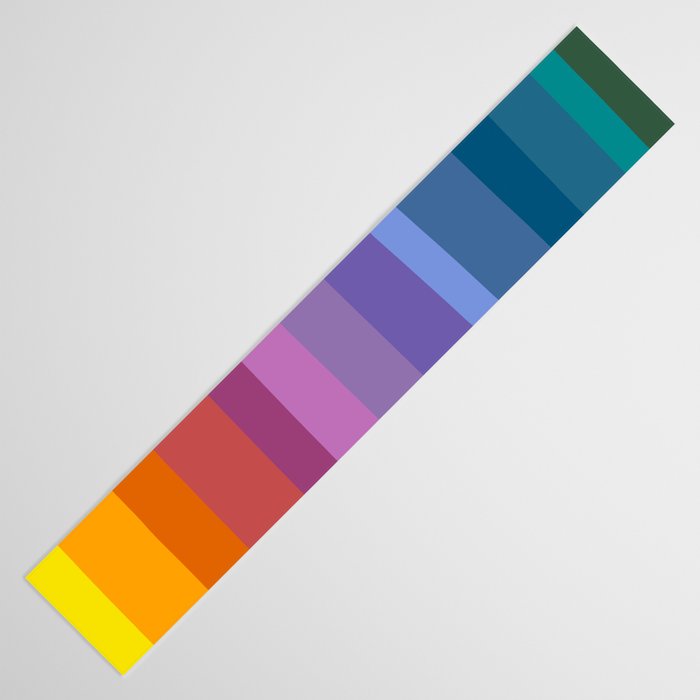 Modern Bright Rainbow Abstract Stripes Table Runner Gallery Image 3