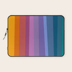 Modern Bright Rainbow Abstract Stripes Laptop Sleeve Gallery Image 1