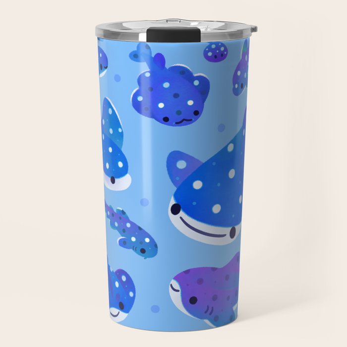 Polka dot shark Travel Mug Gallery Image 1