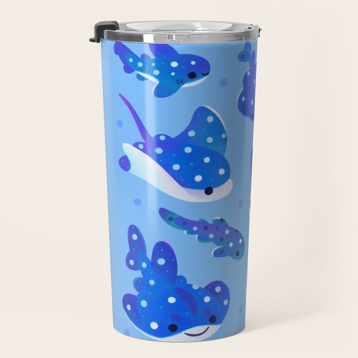 Polka dot shark Travel Mug Gallery Image 3
