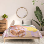 Block print summer meadow soft lilac Comforter Gallery Image 3