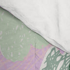 Block print summer meadow soft lilac Comforter Gallery Image 4