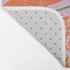Block print summer meadow soft lilac Bath Mat Gallery Image 2