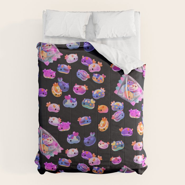 Jelly bean sea slug - dark Comforter Gallery Image 1