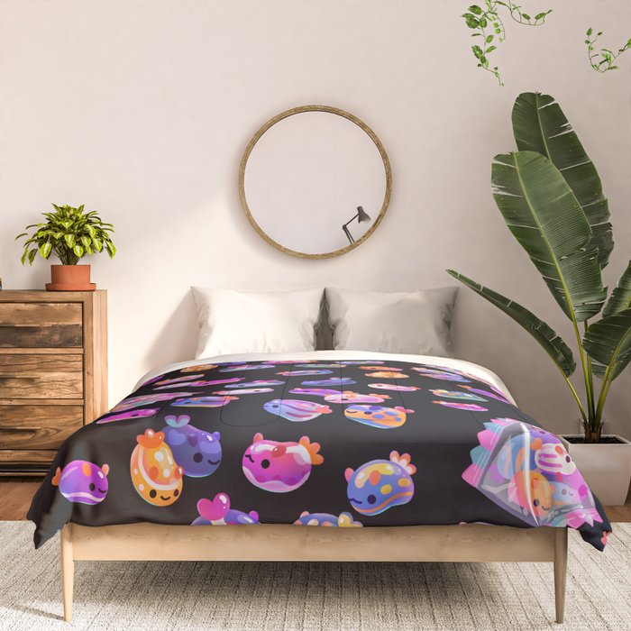 Jelly bean sea slug - dark Comforter Gallery Image 3