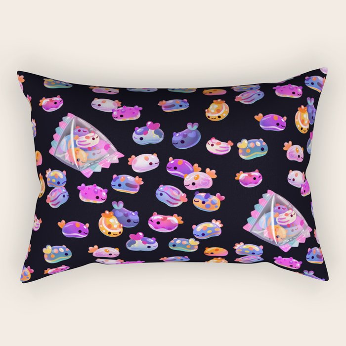 Jelly bean sea slug - dark Rectangular Pillow Gallery Image 2