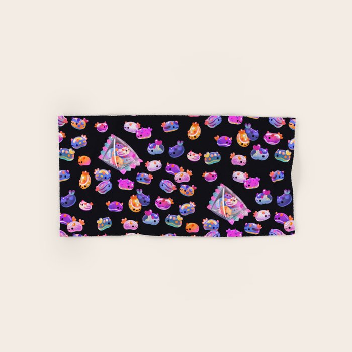 Jelly bean sea slug - dark Bath Towel Gallery Image 1