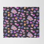 Jelly bean sea slug - dark Throw Blanket Gallery Image 2