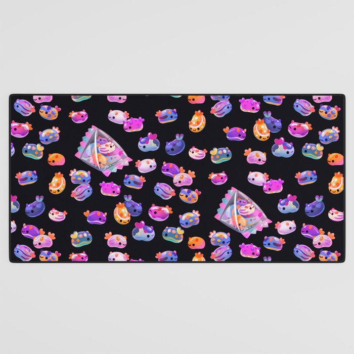 Jelly bean sea slug - dark Desk Mat Gallery Image 3