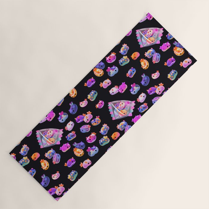 Jelly bean sea slug - dark Yoga Mat Gallery Image 1