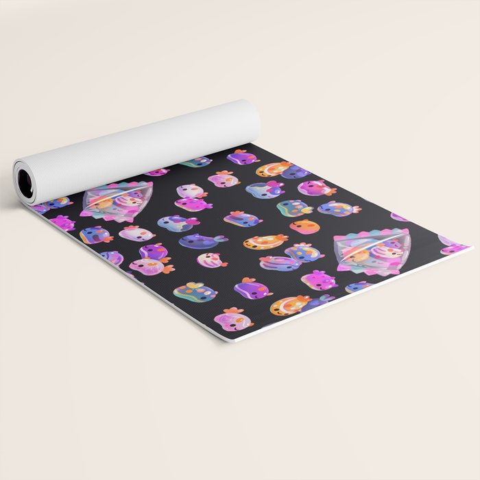 Jelly bean sea slug - dark Yoga Mat Gallery Image 2