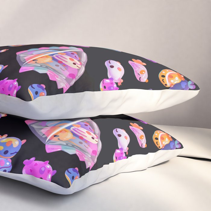 Jelly bean sea slug - dark Pillow Sham Gallery Image 3