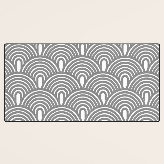 Grey Waves Desk Mat Gallery Image 3