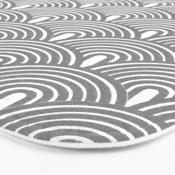 Grey Waves Bath Mat Gallery Image 3