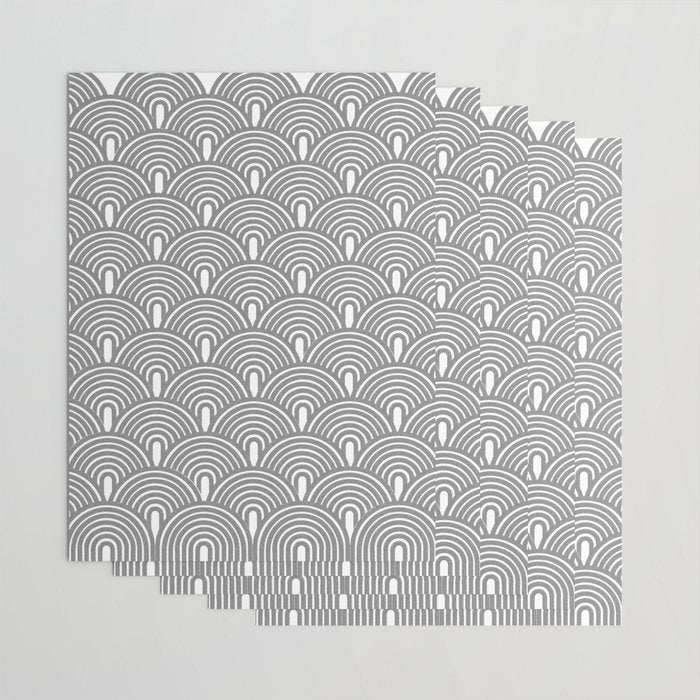 Grey Waves Wrapping Paper Gallery Image 3
