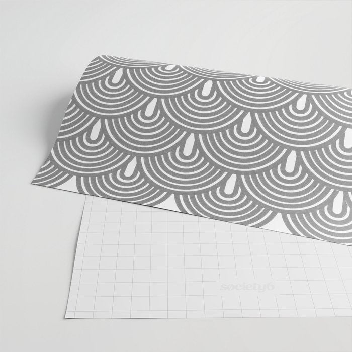 Grey Waves Wrapping Paper Gallery Image 2