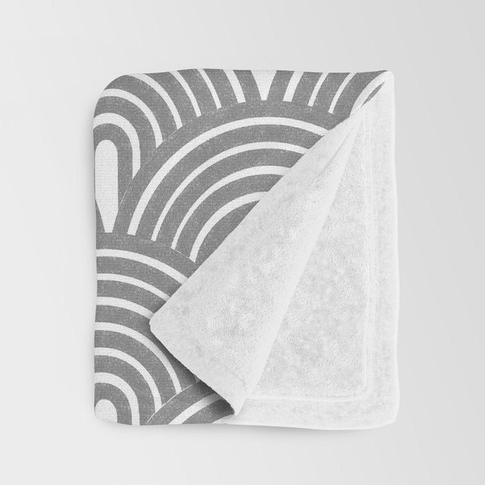 Grey Waves Throw Blanket Gallery Image 3