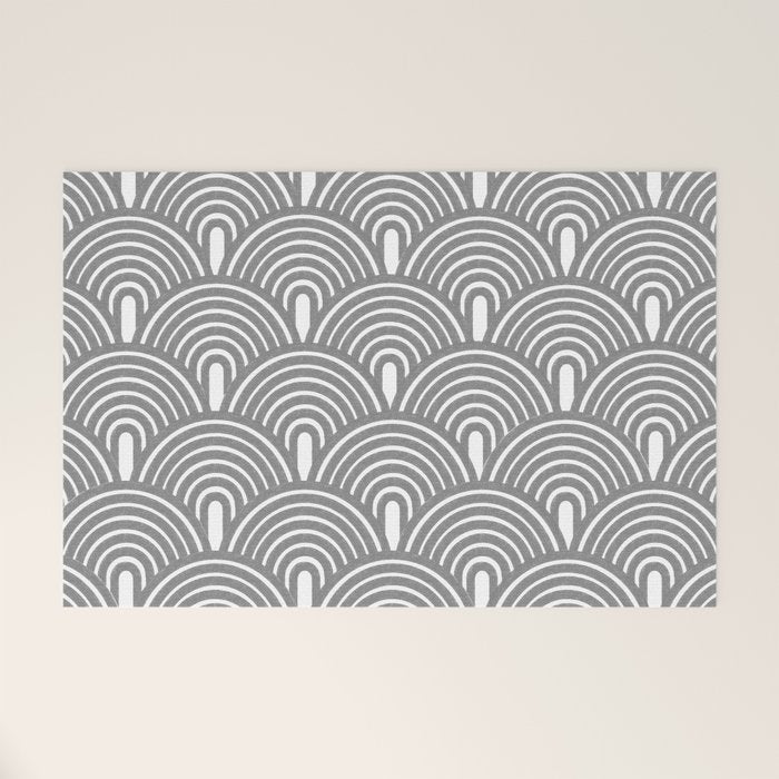 Grey Waves Welcome Mat Gallery Image 1