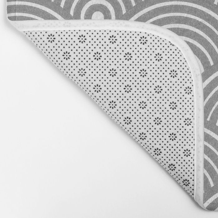 Grey Waves Bath Mat Gallery Image 2